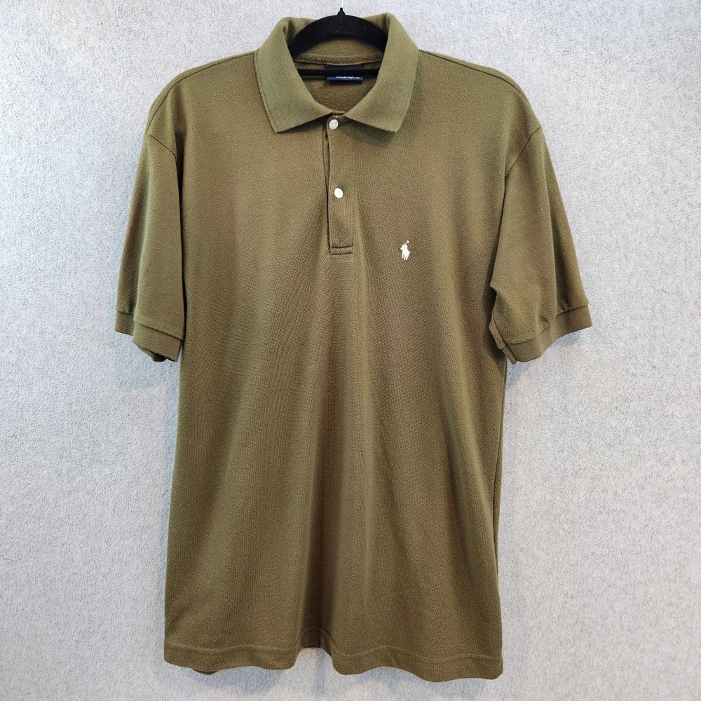 POLO SPORT RALPH LAUREN | Mens XL Olive Green Cotton Pique Polo Shirt